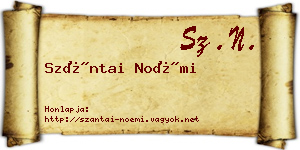 Szántai Noémi névjegykártya